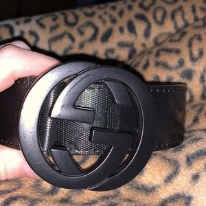 Black Gucci men’s belt size 34